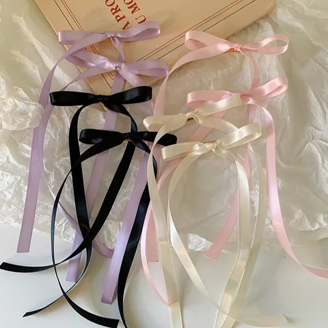 Süße Ballett Stil Schleife Band Haarspange Lange Bänder Elegante Prinzessin Haaraccessoires Für Damen Mädchen