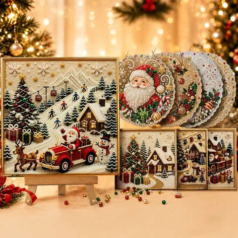 DIY Diamond Pearl Painting Kit Christmas Halloween Wall Art Acrylic Rhinestone Craft Ornament Home Decor