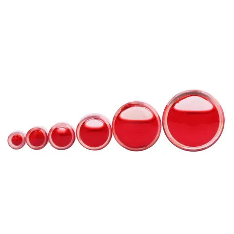 Tapones y Túneles de Acrílico con Flujo de Líquido Rojo Joyería de Piercing Expansor de Oreja Estilo Punk