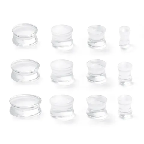 Punk Acrílico Transparente Expansores Y Túneles De Oreja Joyería De Perforación Corporal Para Hombres Mujeres