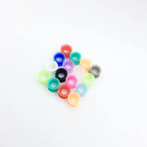 Túneles y Tapones de Oreja de Silicona Suave Joyería de Piercing Corporal Transparente Negro Blanco Rojo Azul Multicolor
