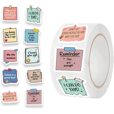 Motivational Affirmation Stickers Roll Positive Encouragement Labels For Students Teachers School Office Scrapbooking Decor