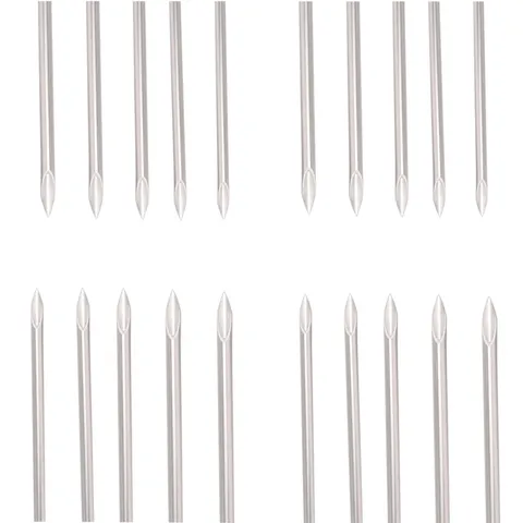 Aguja de Piercing Desechable de Acero Inoxidable Herramienta Estéril de Piercing Corporal para Oreja Nariz Ombligo Labio Ceja