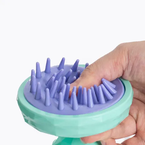 Diamant Silikon Shampoo Bürste Kopfhautmassagegerät Nass Und Trocken Haare Reinigungsbürste Kopfmassierer Mit PVC Box