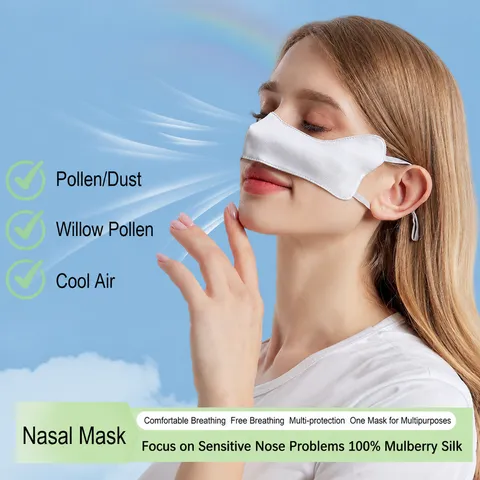 100% Moerbeizijde Neusbedekking Winddicht Stofdicht Ademend Gezichtsmasker Anti-Stof Zijde Beschermend Masker Voor Dagelijks Gebruik