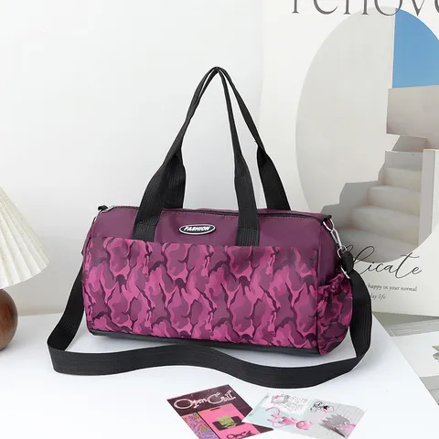 Sac de Voyage Grande Capacité Nylon Imperméable Camouflage Bandoulière Sacoche Léger Casual Sac à Main