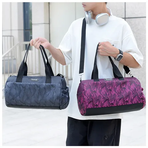 Sac de Voyage Grande Capacité Nylon Imperméable Camouflage Bandoulière Sacoche Léger Casual Sac à Main