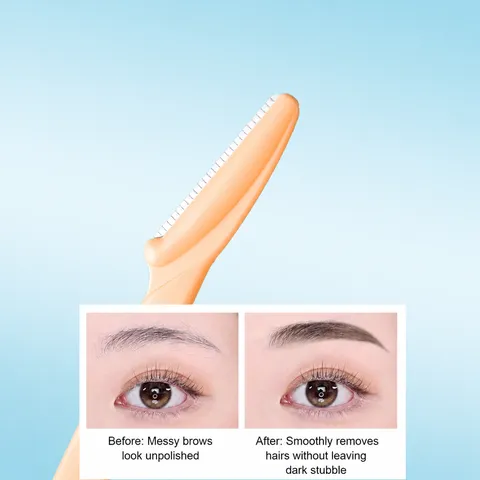 Portable Eyebrow Razor Stainless Steel Micro Guard Eyebrow Shaper Facial Hair Remover Makeup Tool For Women