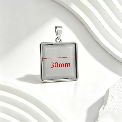Stainless Steel Pendant Tray Blank Bezel Setting With Bail DIY Necklace Bracelet Making Jewelry Findings Accessories