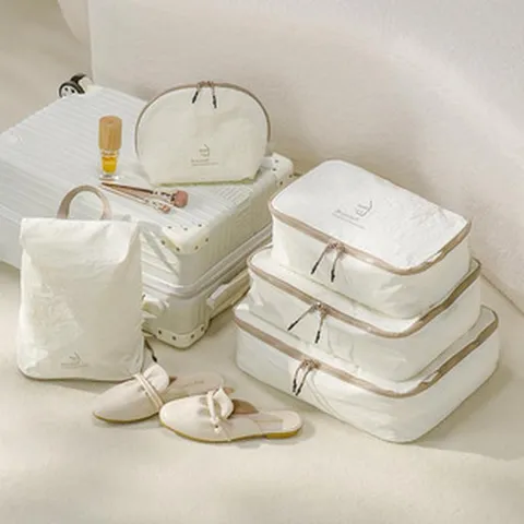 Taslon Reis Opbergtas Set Waterdicht Packing Cube Koffer Organizer Voor Kleding Schoenen Cosmetische Tas Reis Zakje