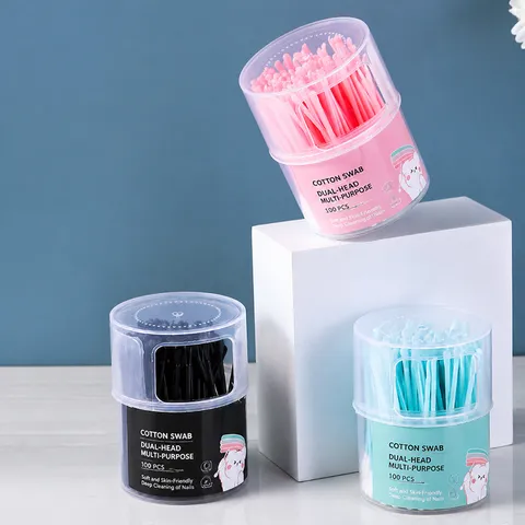 Dual Head Cotton Swabs Disposable Ear Cleaning Sticks Absorbent Cotton Bud Makeup Tool For Daily Personal Care