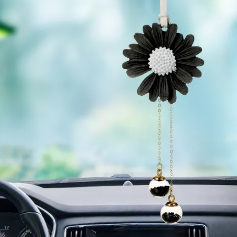 Auto Hängeornament Süßes Gänseblümchen Aromatherapie Stein Anhänger Mit Ätherischem Öl Diffusor Glaskugel Auto Innendekoration