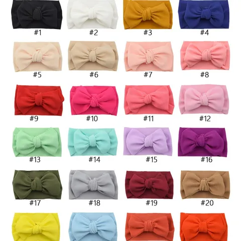 Infant Baby Girls Nylon Large Bow Hair Band Cute Elastic Hair Accessories Headband Toddler Hair Bows Headwear