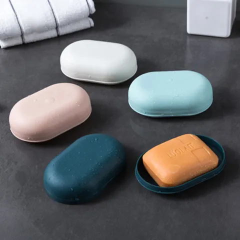 Portable Travel Soap Dish Plastic Sealed Leakproof Soap Box Container For Bathroom Home Hiking Outdoor Use
