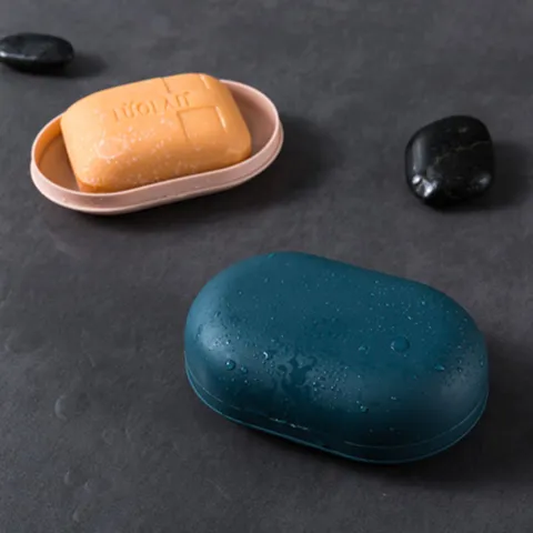 Portable Travel Soap Dish Plastic Sealed Leakproof Soap Box Container For Bathroom Home Hiking Outdoor Use