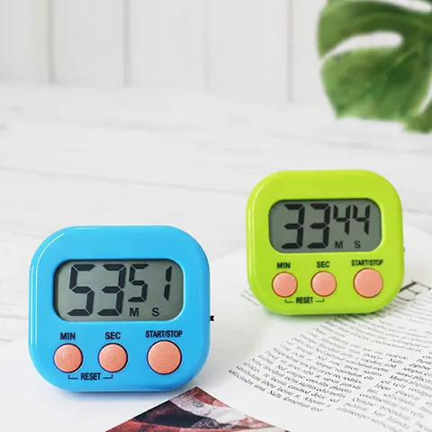 Multifunktionaler Digitaler Küchenwecker Kleiner Tragbarer Elektronischer Countdown Timer Mit LCD Display Und Magnetischem Ständer