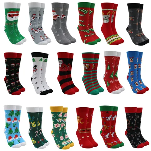 Unisex Kerst Kuitkousen Festief Kerstman Sneeuwman Patroon Winter Warm Casual Polyester Socken