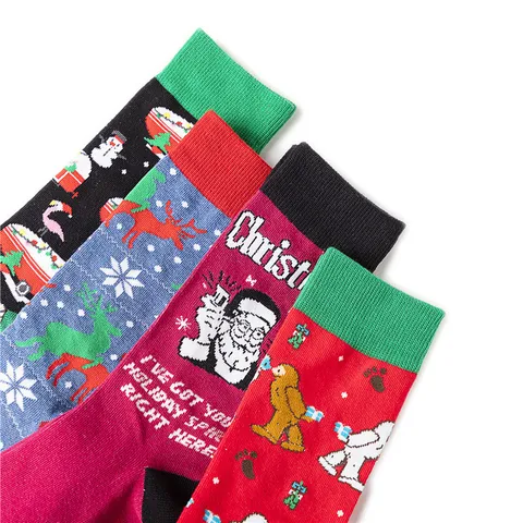 Unisex Kerst Kuitkousen Festief Kerstman Sneeuwman Patroon Winter Warm Casual Polyester Socken