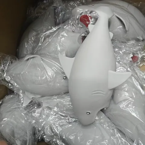 Large Shark Squishy Toy Slow Rebound Stress Relief Fidget Toy Cute Animal Silicone Decompression Toy With Display Box