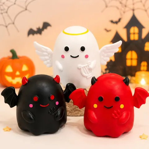 Halloween Ghost Angel Devil Squishy Slow Rebound Decompression Toy Cute Cartoon Stress Relief Fidget Toy