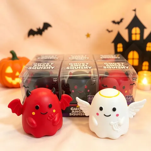 Halloween Ghost Angel Devil Squishy Slow Rebound Decompression Toy Cute Cartoon Stress Relief Fidget Toy