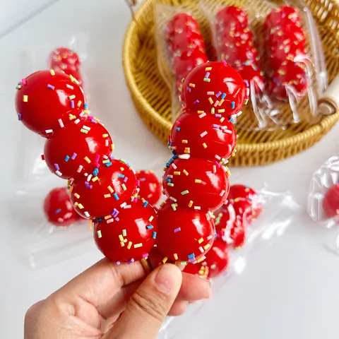 Jouet de Simulation Alimentaire Aubépine Confite Squishy Doux Rebond Lente Décompression Jouet Anti-Stress