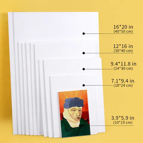 Mini Square Blank Canvas Board For Acrylic And Oil Painting Portable Lightweight Artist Painting Panels