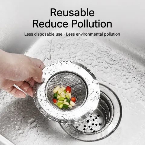 Stainless Steel Kitchen Sink Strainer Fine And Coarse Mesh Drain Hair Catcher Kitchen Sink Filter Basket Home Kitchen Accessories