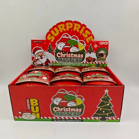 Kerst PU Broodje Squishy Speelgoed Langzaam Terugveren Feestelijk Cartoon Decompressie Speelgoed Vakantie Cadeau