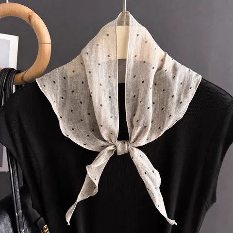 Gynaikeia Moda Linath Triantiko Kaskol Typoto Polka Dot Mantili Kefaliou Antiliaki Prostasia Zestama Laimou Kordela Mallion Gynaikeio Axesouar