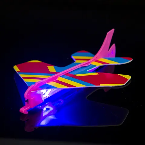 Giocattolo Aereo Catapulta Luminoso LED Luminoso Fionda Aereo Volante Esterno Interattivo Bambini Divertente Giocattolo