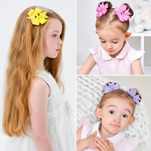 Fermagli per Capelli con Fiocco in Nastro Grosgrain per Bambini Graziosi Accessori per Capelli Fatti a Mano per Neonate