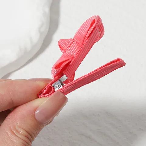 Children Bow Hair Clip Candy Color Ribbon Side Clip Fully Wrapped Alligator Hairpin Cute Hair Accessories For Girls
