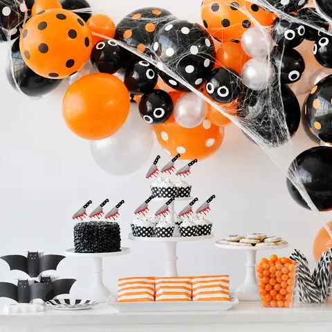 Halloween Topper Κεικ με Ματωμενο Μαχairι Τρομακτικο Θέμα Τρομου Cupcake Picks Πάρτι Τραπέζι Γλυκών Προμήθειες Διακόσμησης