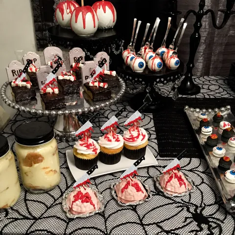 Halloween Blutiges Messer Kuhentopper Gruselig Horror Thema Cupcake Piks Party Desserttisch Backen Dekoration Zuhoer