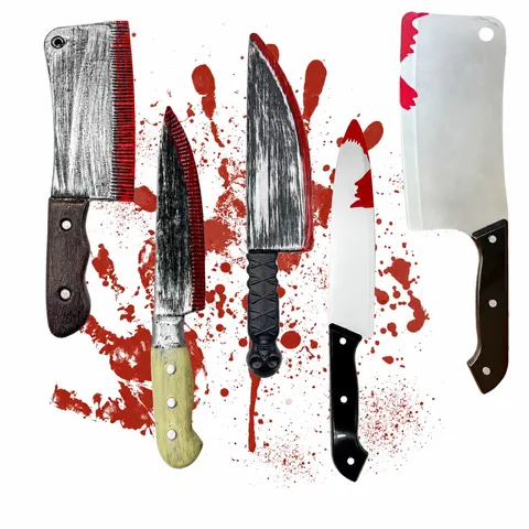 Halloween Bloody Plastic Toy Knife Simulation Horror Prop Scary Party Prank Performance Decoration Toy