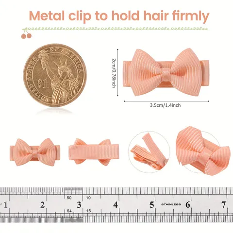 Fermagli per Capelli con Fiocco Fatti a Mano per Bambini forcine Avvolte in Nastro Accessori per Capelli Carini per Neonate Uso Quotidiano