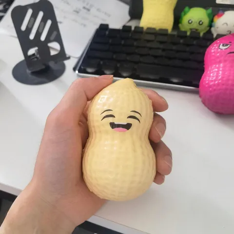 Simulation Peanut Squishy Toy Slow Rebound PU Foam Stress Relief Squeeze Toy With Funny Expressions For Kids Adults Office Home