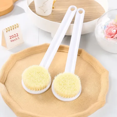 Long Handle Bath Brush Soft Bristle Back Scrubber Exfoliating Shower Body Brush For Bathroom Home Daily Cleaning Use
