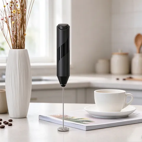 Montalatte Elettrico Portatile Frusta in Acciaio Inossidabile Miscelatore per Caffè Ricaricabile Schiumatore Utensile da Cucina