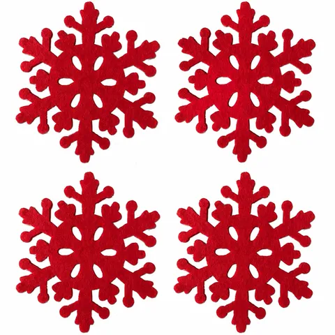 Festliche Filz Untersetzer Schneeflocke Weihnachtsbaum Kürbis Spinnennetz Muster Vlies Platzsets Für Feiertag Tischdeko Zuhause Party Dekoration