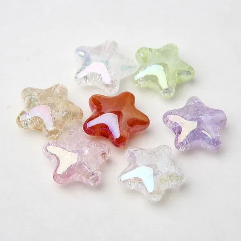 Acryl Ster Barst Kralen Iriserend UV Afwerking DIY Sieraden Maken Losse Kralen Voor Haarelastiekjes Telefoonkoorden Handgemaakt