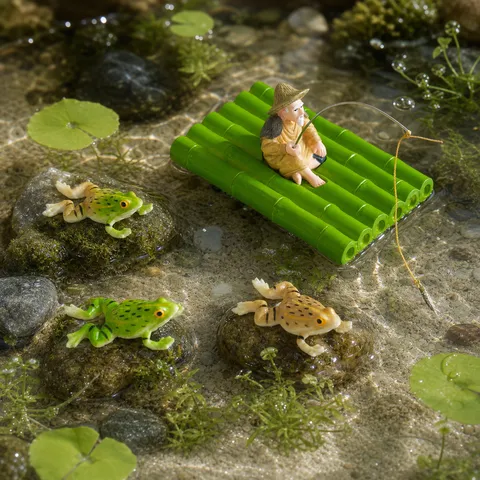 Resin Mini Boat Ornaments Micro Landscape Decoration Floating Figure Model Zen Garden Desktop Creative Crafts Accessories