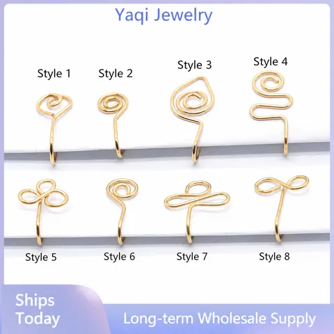 Nasenklammer Edelstahl Ohne Durchstechen Unregelmäßige Kurve Fake Nasenring Spirale Unendlichkeit Clip Auf Körperschmuck Für Damen Herren