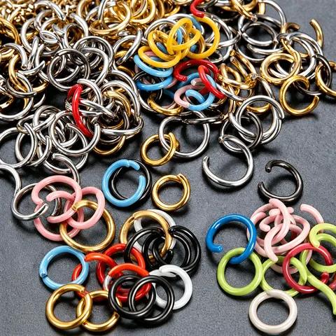 DIY Metal Open Jump Rings Colorful Iron Connecting Rings For Jewelry Making Keychain Accessories Necklaces Bracelets Craft Findings