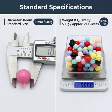 16mm Acrilico Colore Della Caramella Perle Rotonde Con Foro Per Appendere Macaron Perline Sciolte Per Fai Da Te Creazione Di Gioielli
