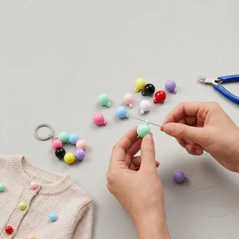16mm Acrilico Colore Della Caramella Perle Rotonde Con Foro Per Appendere Macaron Perline Sciolte Per Fai Da Te Creazione Di Gioielli