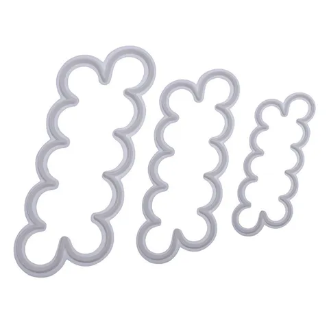Rose Flower Plastic Fondant Cutters White Wave Edge Cake Mold For DIY Baking Decorating Sugarcraft Tools
