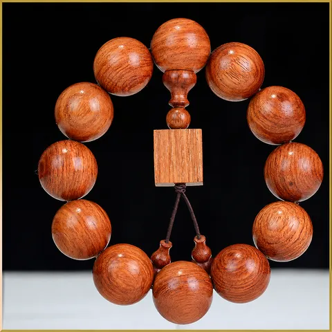 Burmesisches Rosenholz Perlenarmband Buddhistisches Gebet Holz Meditation Mala Ethischer Retro Schmuck Für Herren