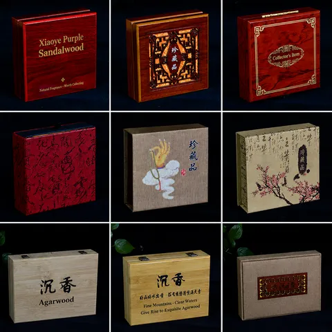 Boîte Emballage Bijoux Style Chinois Rétro Bois Bambou Brocart Étui Cadeau Pochette Rangement Pour Perles Et Bracelet